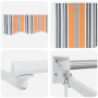 Toldo retráctil manual Rayas multicolores 300x250 cm | Foro24.es | Tu tienda online para hogar, jardín y más Foro24.es