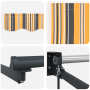 Toldo Retráctil Manual Rayas Multicolores 300x250 cm de , Toldos - Ref: Foro24-3330025, Precio: 185,98 €, Descuento: %