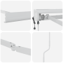 Toldo Retráctil Manual Azul y Blanco 350x250 cm