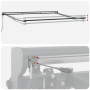 Toldo retráctil automático en naranja y blanco, 350x250 cm de , Toldos - Ref: Foro24-3330214, Precio: 479,54 €, Descuento: %
