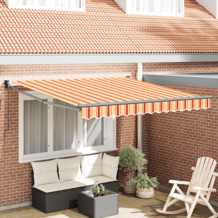 Toldo Retráctil Manual Naranja y Rojo 350x250 cm de , Toldos - Ref: Foro24-3330259, Precio: 184,09 €, Descuento: %