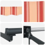 Toldo Retráctil Manual Naranja y Rojo 350x250 cm de , Toldos - Ref: Foro24-3330259, Precio: 184,09 €, Descuento: %