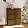 Sideboard 2 Stk. massives honigbraunes Kiefernholz 32x34x75 cm von vidaXL, Sideboards - Ref: Foro24-813372, Preis: 80,59 €, R...