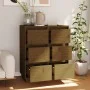 Sideboard 2 Stk. massives honigbraunes Kiefernholz 32x34x75 cm von vidaXL, Sideboards - Ref: Foro24-813372, Preis: 80,59 €, R...