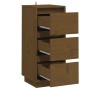 Sideboard 2 Stk. massives honigbraunes Kiefernholz 32x34x75 cm von vidaXL, Sideboards - Ref: Foro24-813372, Preis: 90,45 €, R...
