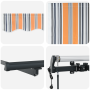 Toldo Retráctil Automático a Rayas Multicolor 350x250 cm de , Toldos - Ref: Foro24-3330291, Precio: 353,40 €, Descuento: %
