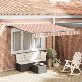 Toldo retráctil automático con franja LED multicolor 350x250 cm de , Toldos - Ref: Foro24-3330292, Precio: 530,80 €, Descuent...
