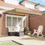 Toldo Retráctil Manual a Rayas Multicolor 350x250 cm