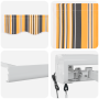 Toldo Retráctil Manual Rayas Multicolores 350x250 cm de , Toldos - Ref: Foro24-3330316, Precio: 751,05 €, Descuento: %