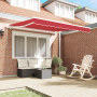 Toldo Retráctil Manual Rojo 350x250 cm de , Toldos - Ref: Foro24-3330429, Precio: 351,96 €, Descuento: %