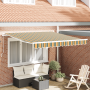 Toldo retráctil manual verde y amarillo 350x250 cm de , Toldos - Ref: Foro24-3330447, Precio: 351,20 €, Descuento: %