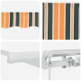 Toldo retráctil manual verde y amarillo 350x250 cm de , Toldos - Ref: Foro24-3330447, Precio: 351,20 €, Descuento: %