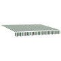 Toldo Retráctil Manual Verde y Blanco 350x250 cm de , Toldos - Ref: Foro24-3330465, Precio: 363,40 €, Descuento: %