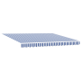 Toldo Retráctil Manual Azul y Blanco 400x300 cm de , Toldos - Ref: Foro24-3330483, Precio: 1,00 €, Descuento: %