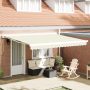 Toldo retráctil manual crema 400x300 cm de , Toldos - Ref: Foro24-3330489, Precio: 1,00 €, Descuento: %
