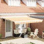 Toldo Retráctil Manual Amarillo y Blanco 400x300 cm de , Toldos - Ref: Foro24-3330495, Precio: 1,00 €, Descuento: %