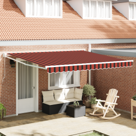 Toldo Retráctil Manual Naranja y Marrón 400x300 cm de , Toldos - Ref: Foro24-3330513, Precio: 246,24 €, Descuento: %