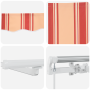 Toldo retráctil manual con LED Amarillo y Naranja 400x300 cm de , Toldos - Ref: Foro24-3330528, Precio: 315,24 €, Descuento: %