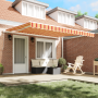 Toldo Retráctil Automático Amarillo y Naranja 4 x 3 m | Foro24.es | Tu tienda online para hogar, jardín y más Foro24.es