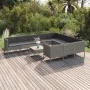 11-teiliges Gartenmöbel-Set und graue synthetische Rattankissen von vidaXL, Gartensets - Ref: Foro24-3094494, Preis: 908,29 €...