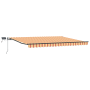 Toldo Retráctil Manual con LED Amarillo y Naranja 400x300 cm de , Toldos - Ref: Foro24-3330532, Precio: 298,20 €, Descuento: %