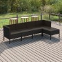 Gartenmöbelset 5-tlg. und Kissen Kunststoff Rattan schwarz von vidaXL, Gartensets - Ref: Foro24-3094381, Preis: 383,92 €, Rab...