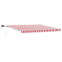 Toldo manual retráctil con franja LED roja y blanca 400x300 cm de , Toldos - Ref: Foro24-3330544, Precio: 312,80 €, Descuento: %