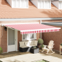 Toldo Retráctil Automático Rayas Rojas y Blancas 400x300 cm de , Toldos - Ref: Foro24-3330555, Precio: 1,00 €, Descuento: %