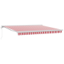 Toldo Retráctil Automático Rayas Rojas y Blancas 400x300 cm de , Toldos - Ref: Foro24-3330555, Precio: 1,00 €, Descuento: %