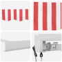 Toldo Retráctil Automático Rayas Rojas y Blancas 400x300 cm de , Toldos - Ref: Foro24-3330555, Precio: 1,00 €, Descuento: %