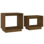 Stackable coffee tables 2 units solid brown pine wood by vidaXL, Coffee table - Ref: Foro24-813528, Price: 55,42 €, Discount: %
