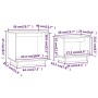 Stackable coffee tables 2 units solid brown pine wood by vidaXL, Coffee table - Ref: Foro24-813528, Price: 56,13 €, Discount: %