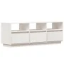 Massiver TV-Schrank aus weißem Kiefernholz, 140 x 37 x 50 cm von vidaXL, TV-Möbel - Ref: Foro24-813431, Preis: 132,22 €, Raba...