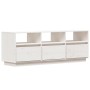 Mueble de TV de madera maciza de pino blanco 140x37x50 cm de vidaXL, Muebles TV - Ref: Foro24-813431, Precio: 133,83 €, Descu...