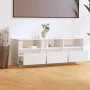 Massiver TV-Schrank aus weißem Kiefernholz, 140 x 37 x 50 cm von vidaXL, TV-Möbel - Ref: Foro24-813431, Preis: 132,22 €, Raba...