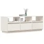 Massiver TV-Schrank aus weißem Kiefernholz, 140 x 37 x 50 cm von vidaXL, TV-Möbel - Ref: Foro24-813431, Preis: 132,22 €, Raba...