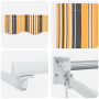 Toldo retráctil manual rayas multicolor 400x300 cm de , Toldos - Ref: Foro24-3330583, Precio: 237,98 €, Descuento: %