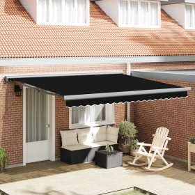 Toldo Retráctil Automático Negro 400x300 cm de , Toldos - Ref: Foro24-3330604, Precio: 543,30 €