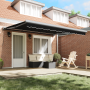 Toldo Retráctil Automático Negro 400x300 cm