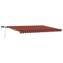 Toldo Retráctil Manual con LED en Naranja y Marrón 400x350 cm de , Toldos - Ref: Foro24-3330740, Precio: 384,18 €, Descuento: %