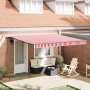 Toldo Retráctil Automático con Franja LED Roja y Blanca 400x350 cm de , Toldos - Ref: Foro24-3330758, Precio: 677,94 €, Descu...