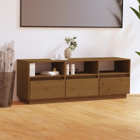 Honigbrauner TV-Schrank aus massivem Kiefernholz, 140 x 37 x 50 cm von vidaXL, TV-Möbel - Ref: Foro24-813433, Preis: 135,96 €...