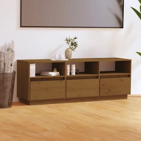 Honigbrauner TV-Schrank aus massivem Kiefernholz, 140 x 37 x 50 cm von vidaXL, TV-Möbel - Ref: Foro24-813433, Preis: 134,06 €...