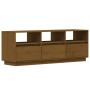 Mueble de TV madera maciza de pino marrón miel 140x37x50 cm de vidaXL, Muebles TV - Ref: Foro24-813433, Precio: 135,86 €