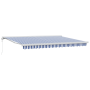 Toldo Retráctil Automático Azul y Blanco 450x300 cm de , Toldos - Ref: Foro24-3330848, Precio: 606,57 €, Descuento: %