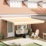 Toldo Retráctil Automático Naranja y Blanco 450x300 cm de , Toldos - Ref: Foro24-3330862, Precio: 617,96 €, Descuento: %