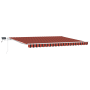 Toldo Retráctil Manual con LED Naranja y Marrón 450x300 cm de , Toldos - Ref: Foro24-3330876, Precio: 374,22 €, Descuento: %