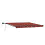 Toldo Retráctil Manual con LED Naranja y Marrón 450x300 cm de , Toldos - Ref: Foro24-3330880, Precio: 387,58 €, Descuento: %