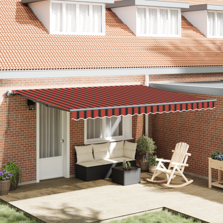 Toldo Retráctil Automático Naranja y Marrón 450x300 cm de , Toldos - Ref: Foro24-3330881, Precio: 437,16 €, Descuento: %