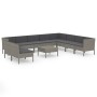 11-teiliges Gartenmöbel-Set und graue synthetische Rattankissen von vidaXL, Gartensets - Ref: Foro24-3094474, Preis: 902,12 €...